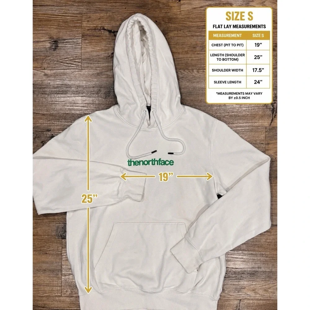 The North Face Fine Alpine Equipment White Graphic Fleece Hoodie Men Sz S Retro